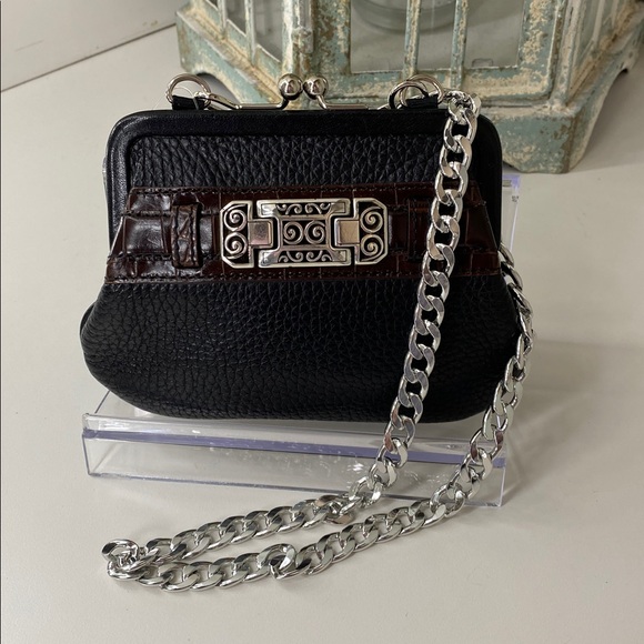 Brighton Handbags - Brighton Black Leather Coin Clutch
